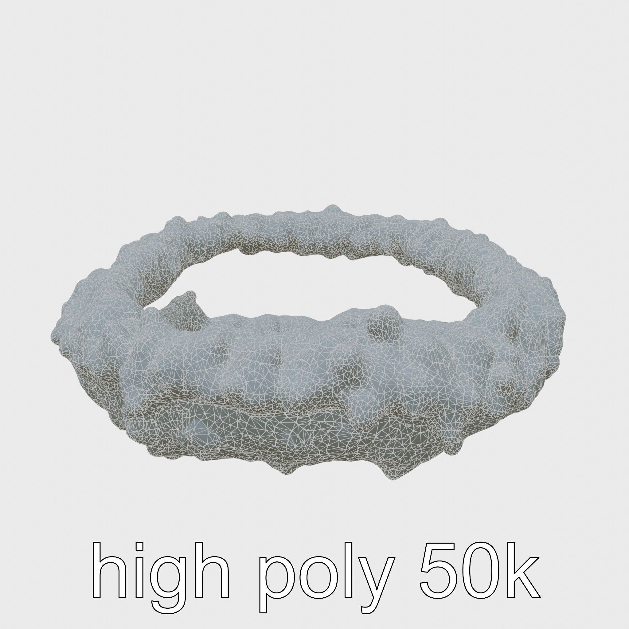 Crispy Onion Rings Model Pack Low-poly 3D model_5