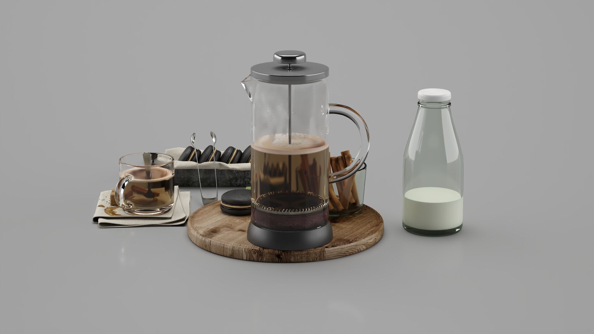 Breakfast Decorative Set 3D model_5