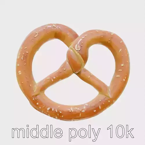 Salted Pretzel Snack 3D Model Pack Low-poly 3D model