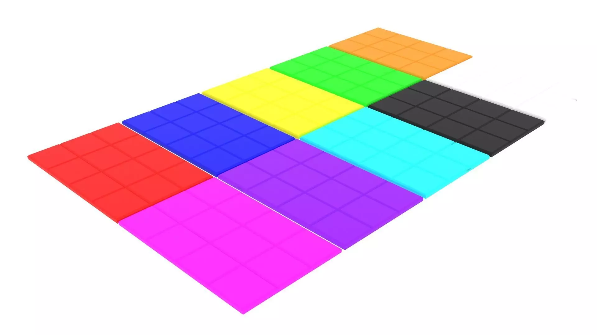 Colored Chocolates Set 3D model