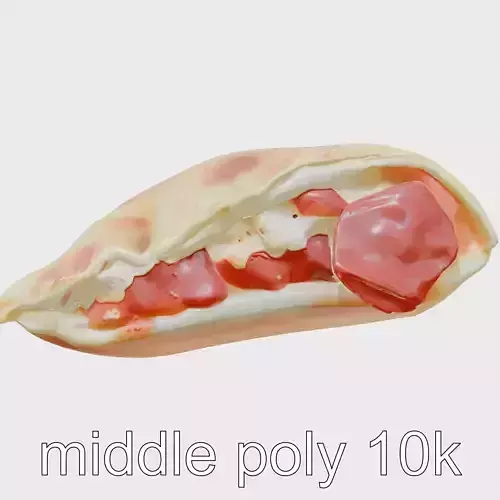 Pepperoni Cheese Pizza Pocket 3D model pack Low-poly 3D model