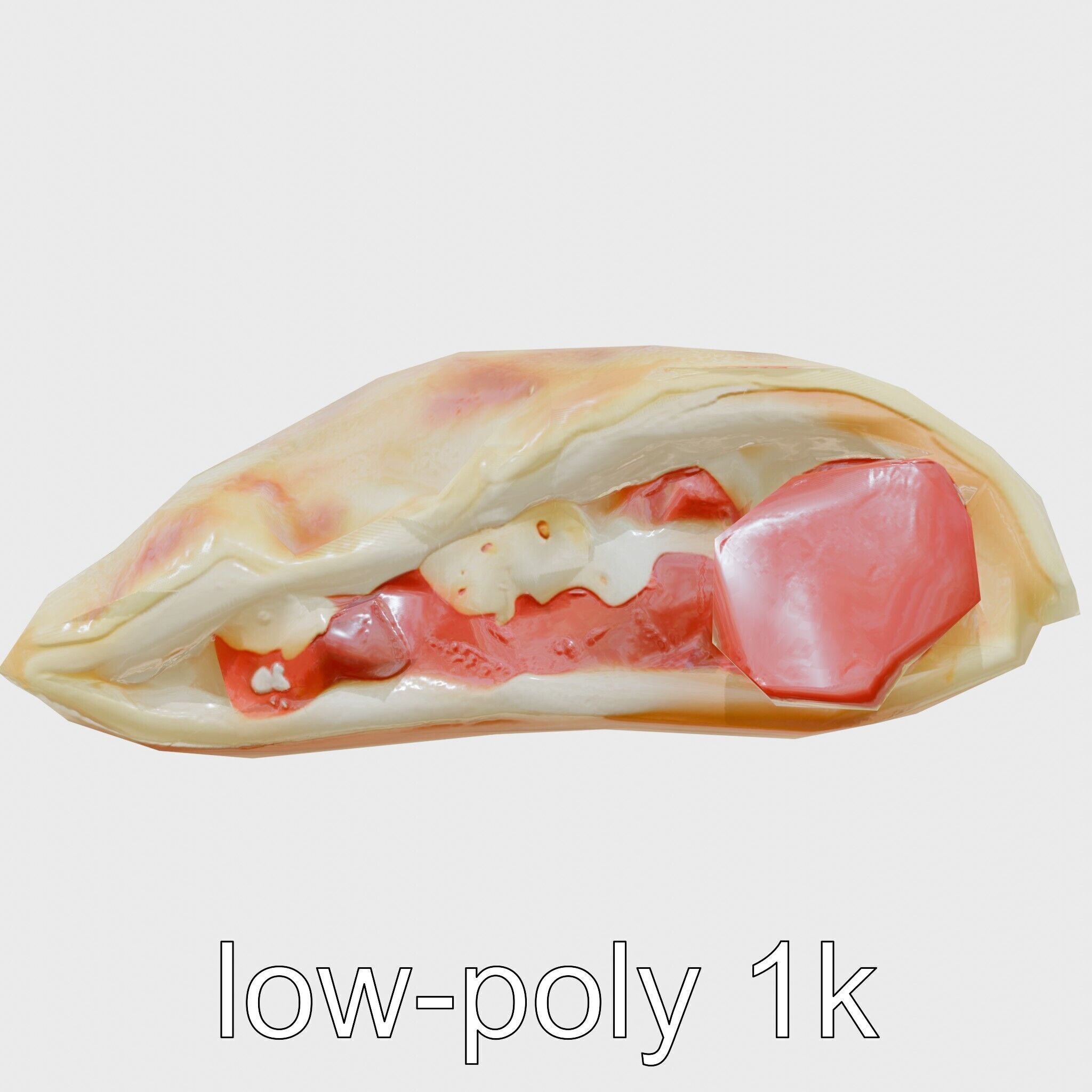 Pepperoni Cheese Pizza Pocket 3D model pack Low-poly 3D model_16