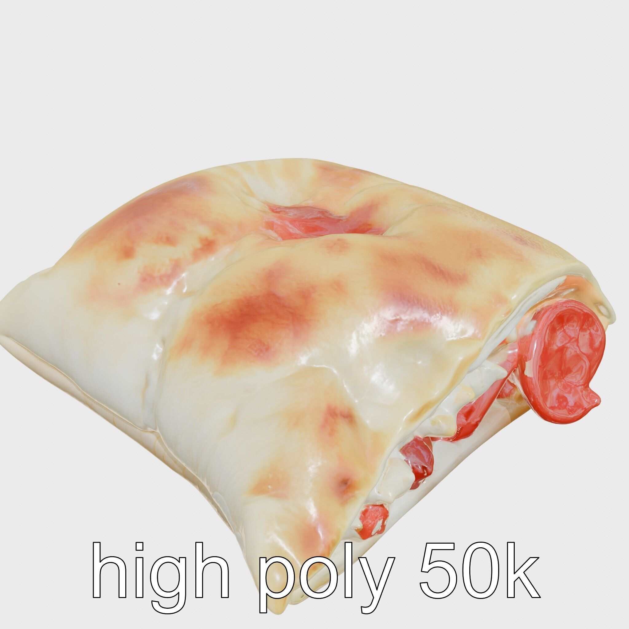 Pepperoni Cheese Pizza Pocket 3D model pack Low-poly 3D model_22