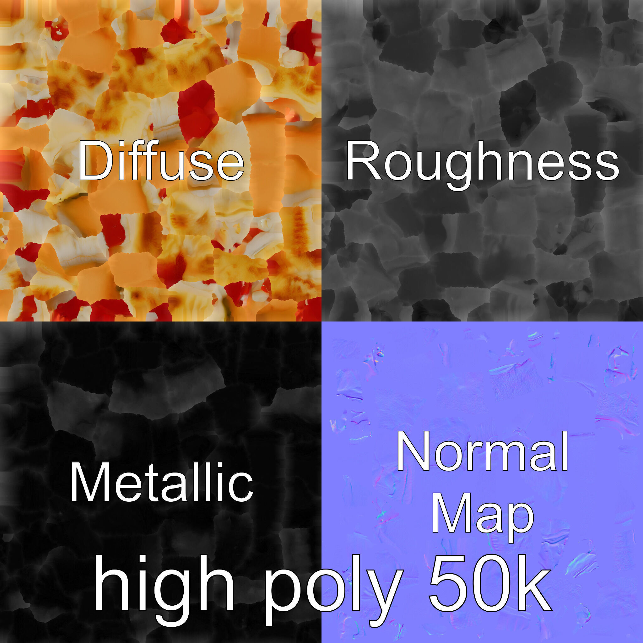 Pepperoni Cheese Pizza Pocket 3D model pack Low-poly 3D model_30