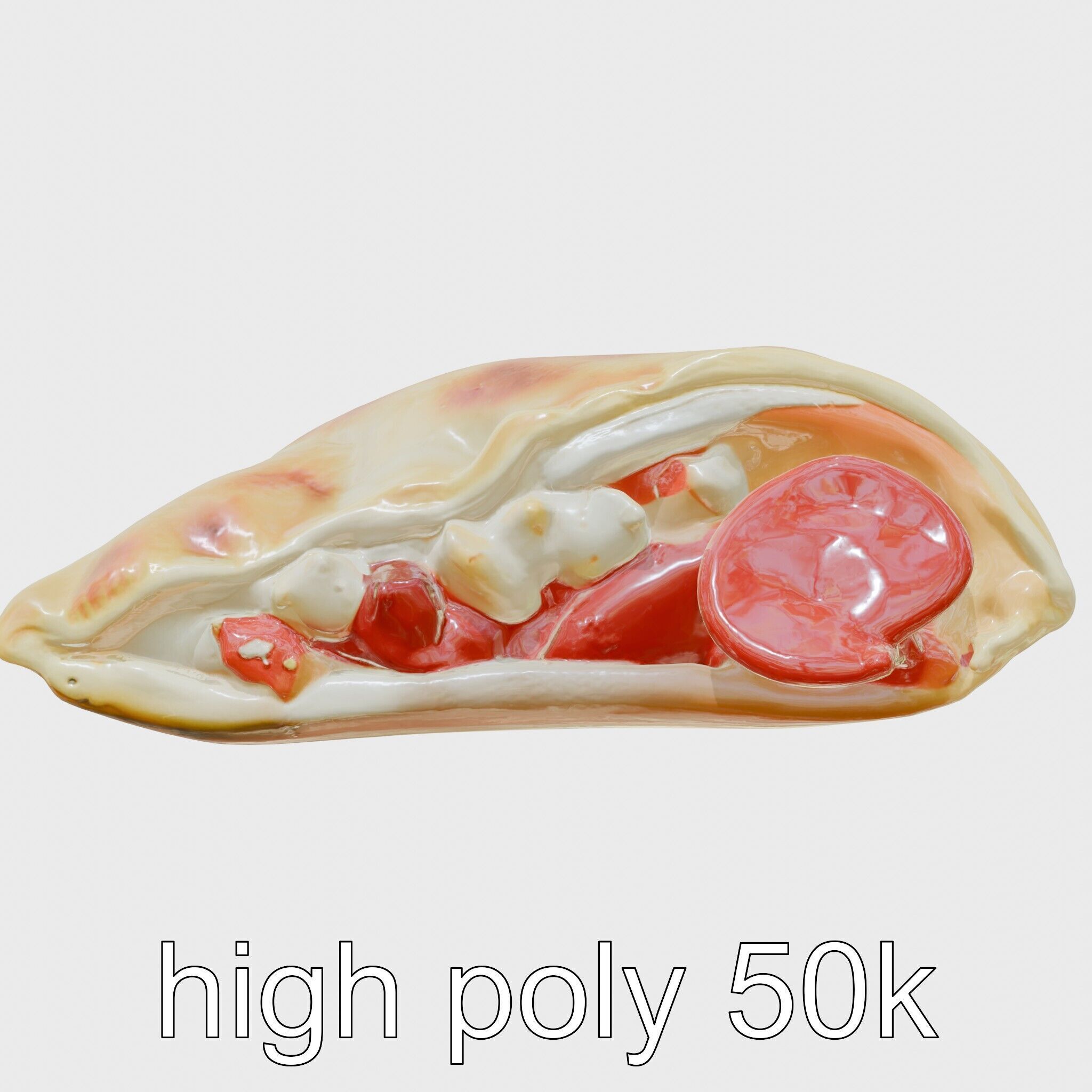 Pepperoni Cheese Pizza Pocket 3D model pack Low-poly 3D model_5