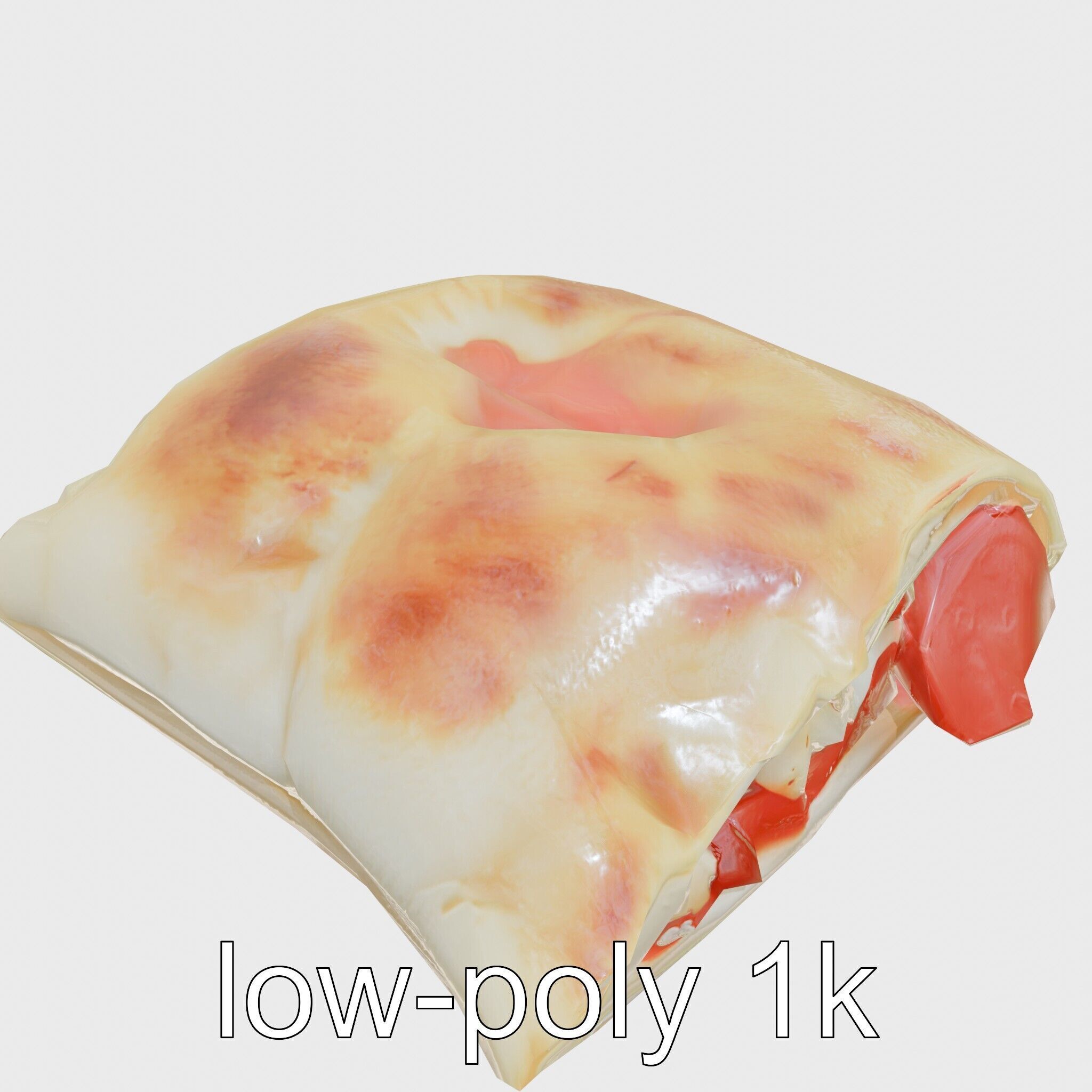 Pepperoni Cheese Pizza Pocket 3D model pack Low-poly 3D model_14