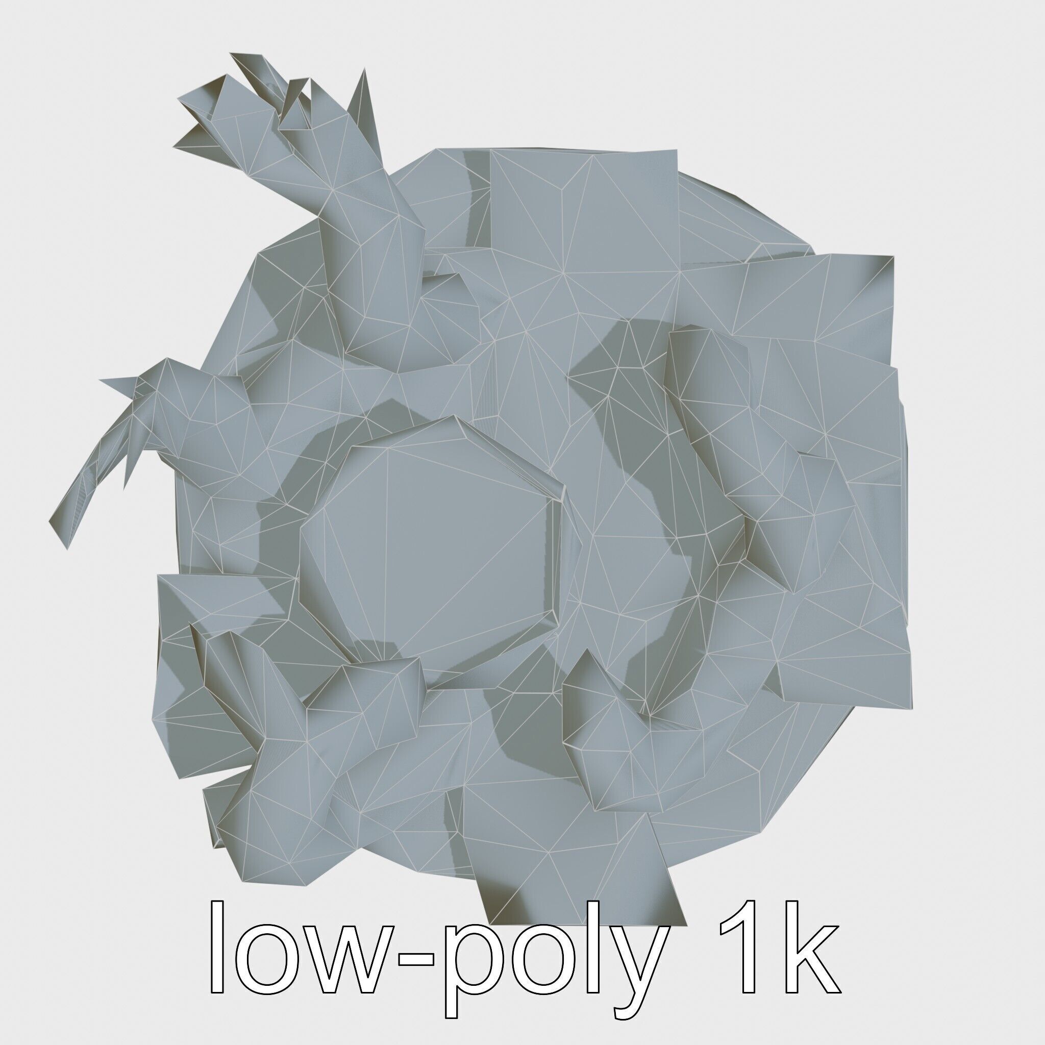 Fried Shrimp Basket Rustic Food model pack Low-poly 3D model_17