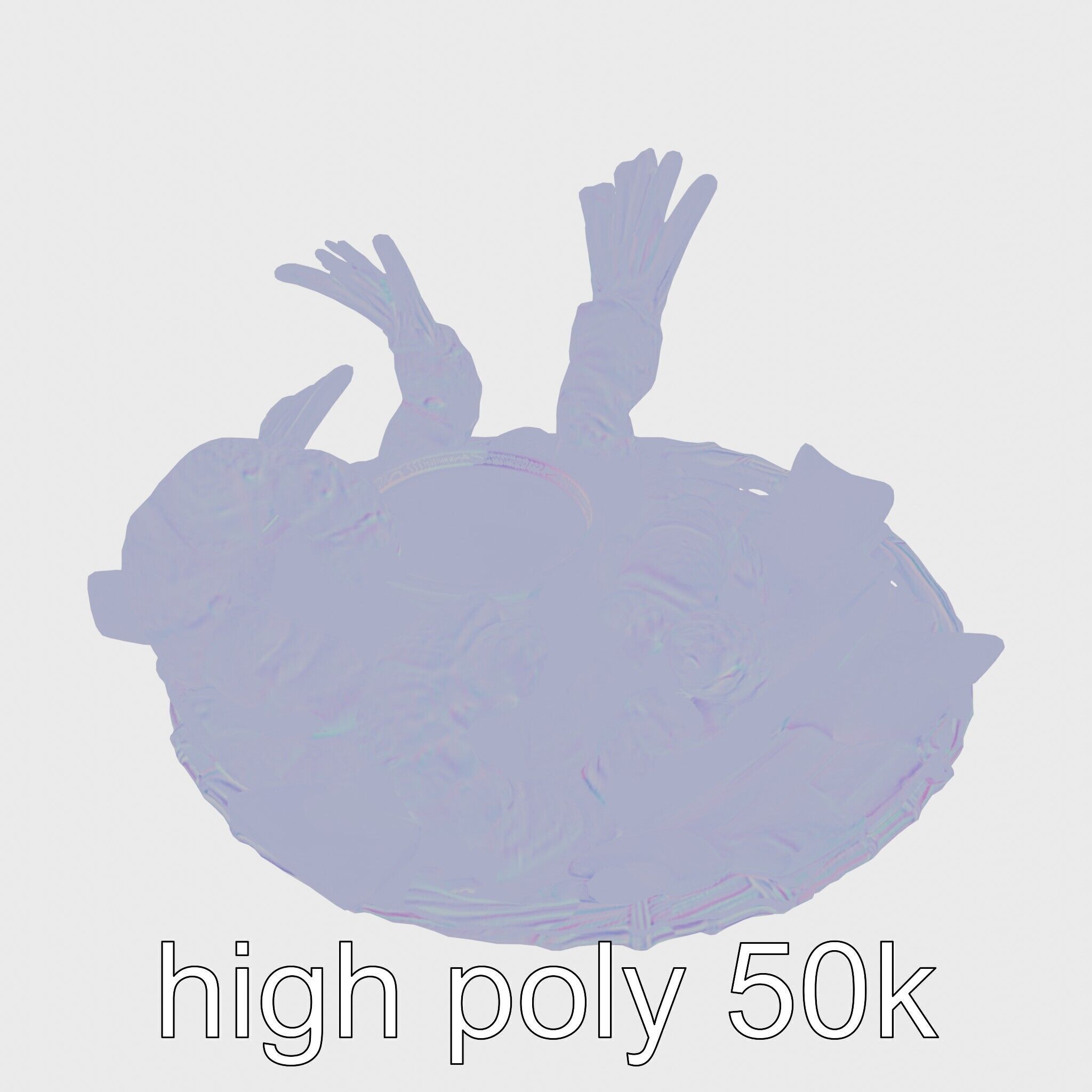 Fried Shrimp Basket Rustic Food model pack Low-poly 3D model_16