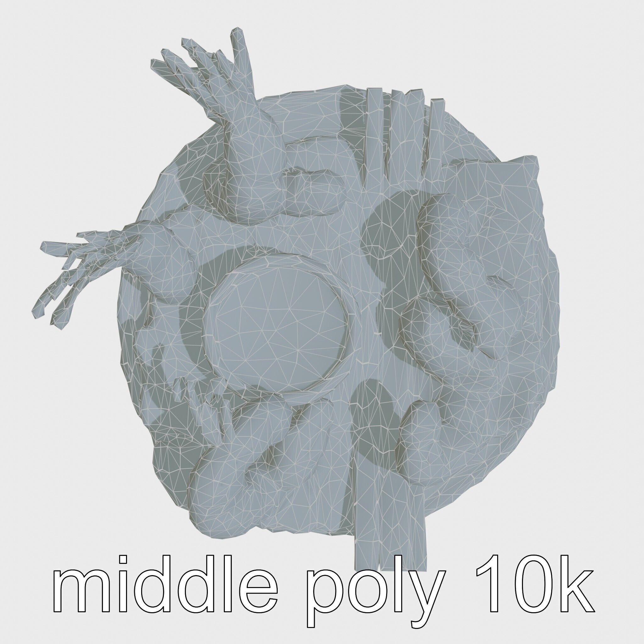 Fried Shrimp Basket Rustic Food model pack Low-poly 3D model_22