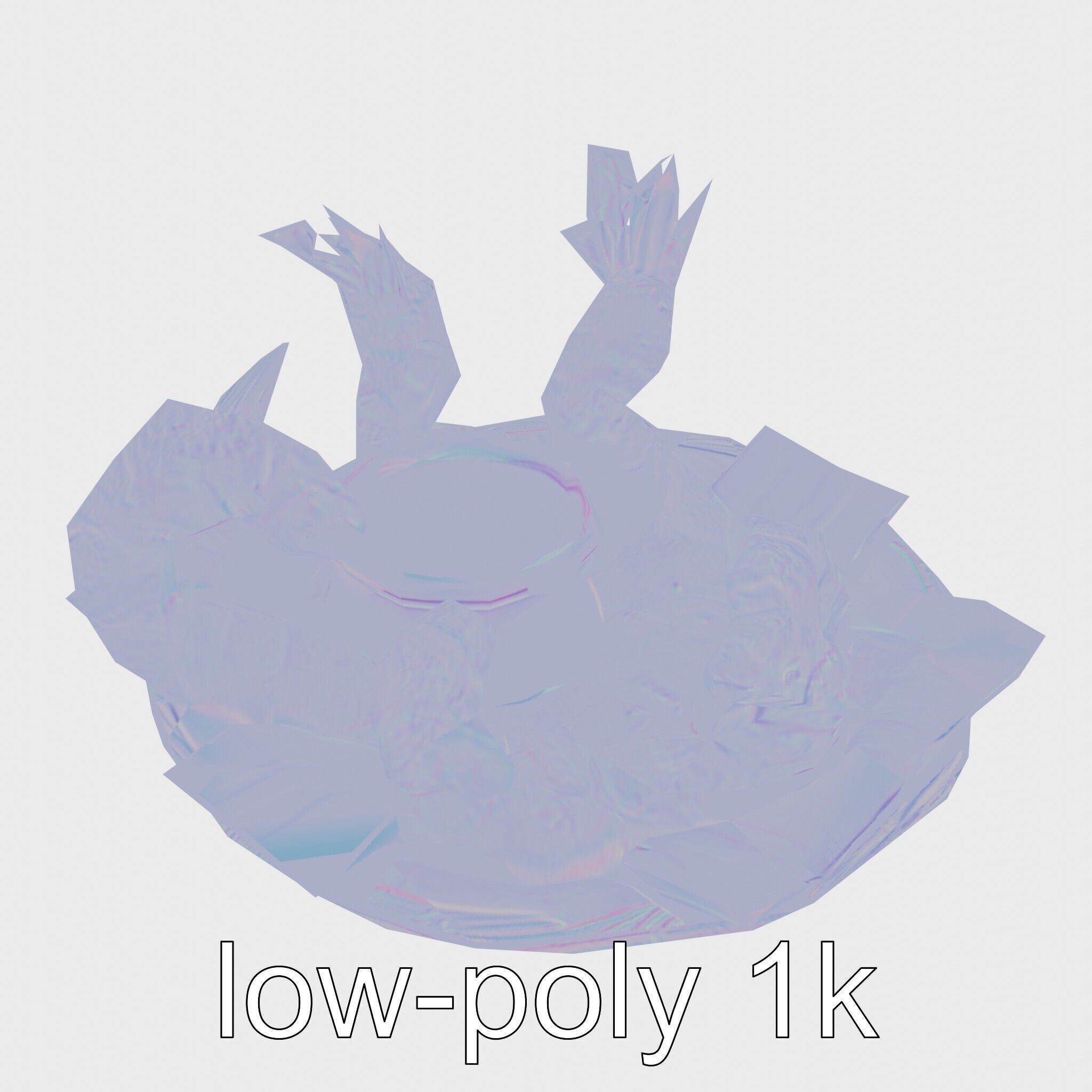 Fried Shrimp Basket Rustic Food model pack Low-poly 3D model_18