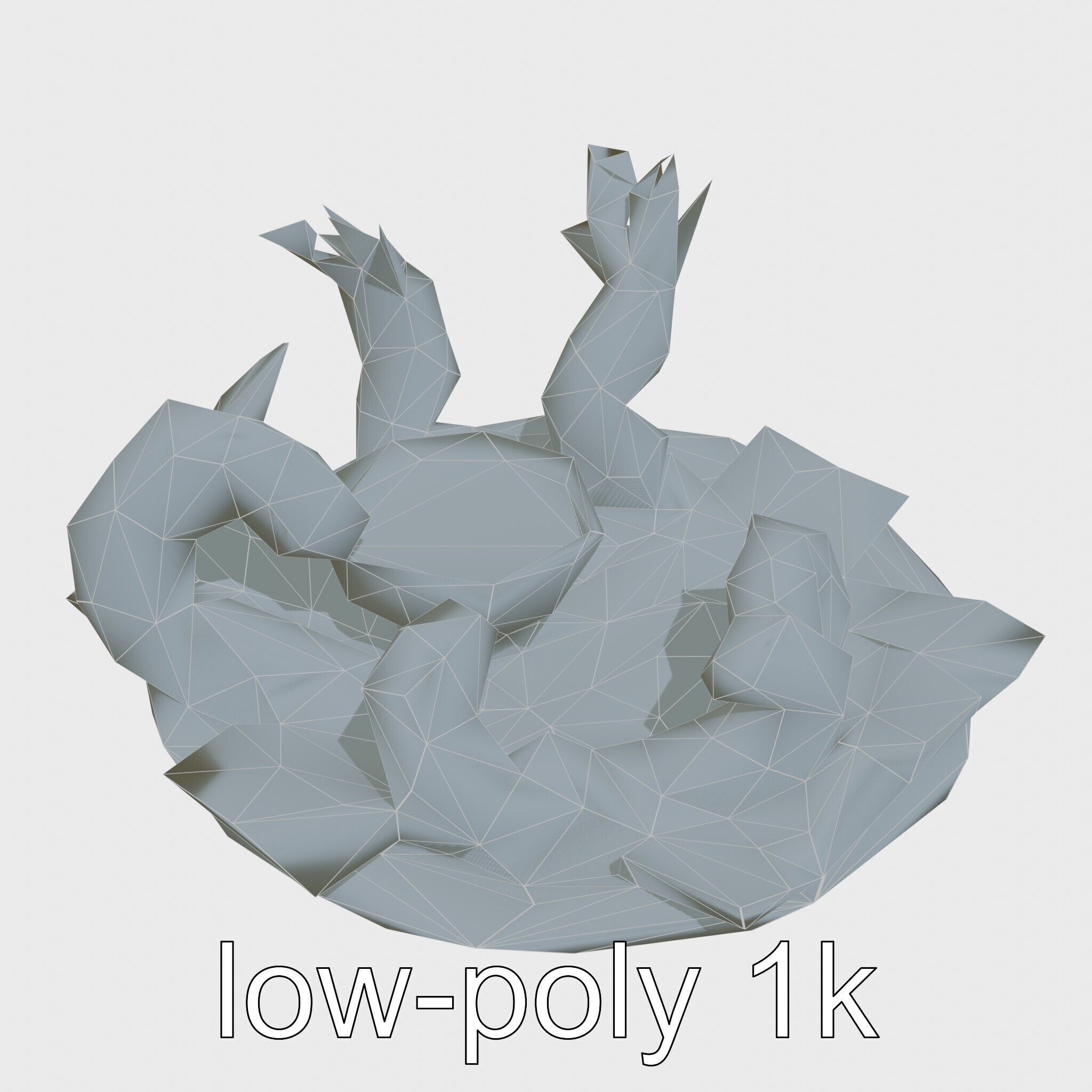 Fried Shrimp Basket Rustic Food model pack Low-poly 3D model_26