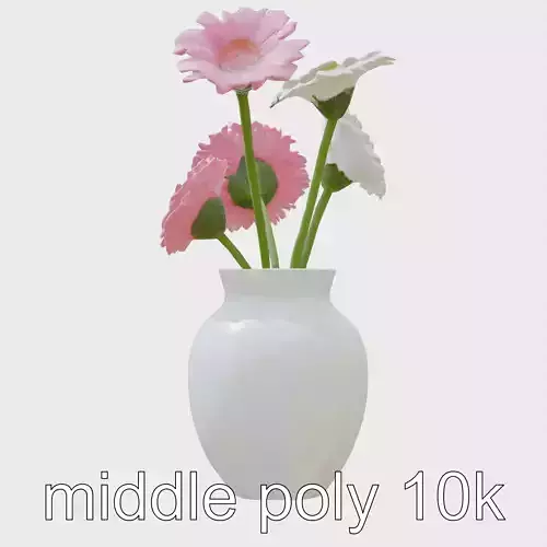 Gerbera Majestic Vase model pack