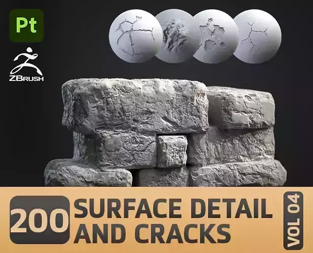 200 Surface Detail and Cracks Environment Library VOL 05 Texture
