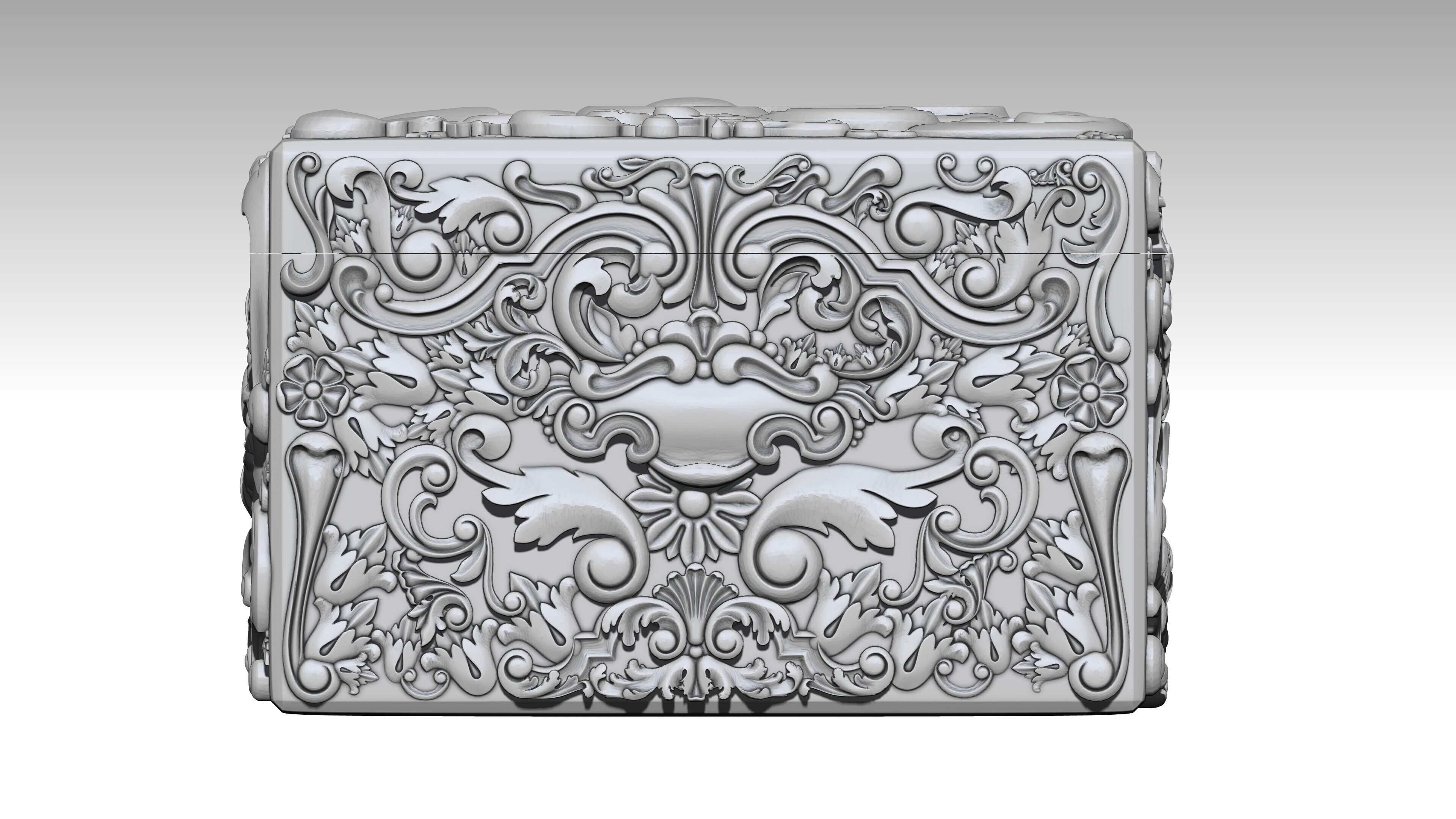 3D Print Ornate Art Nouveau Box Decorative Jewelry Storage 3D print model_8