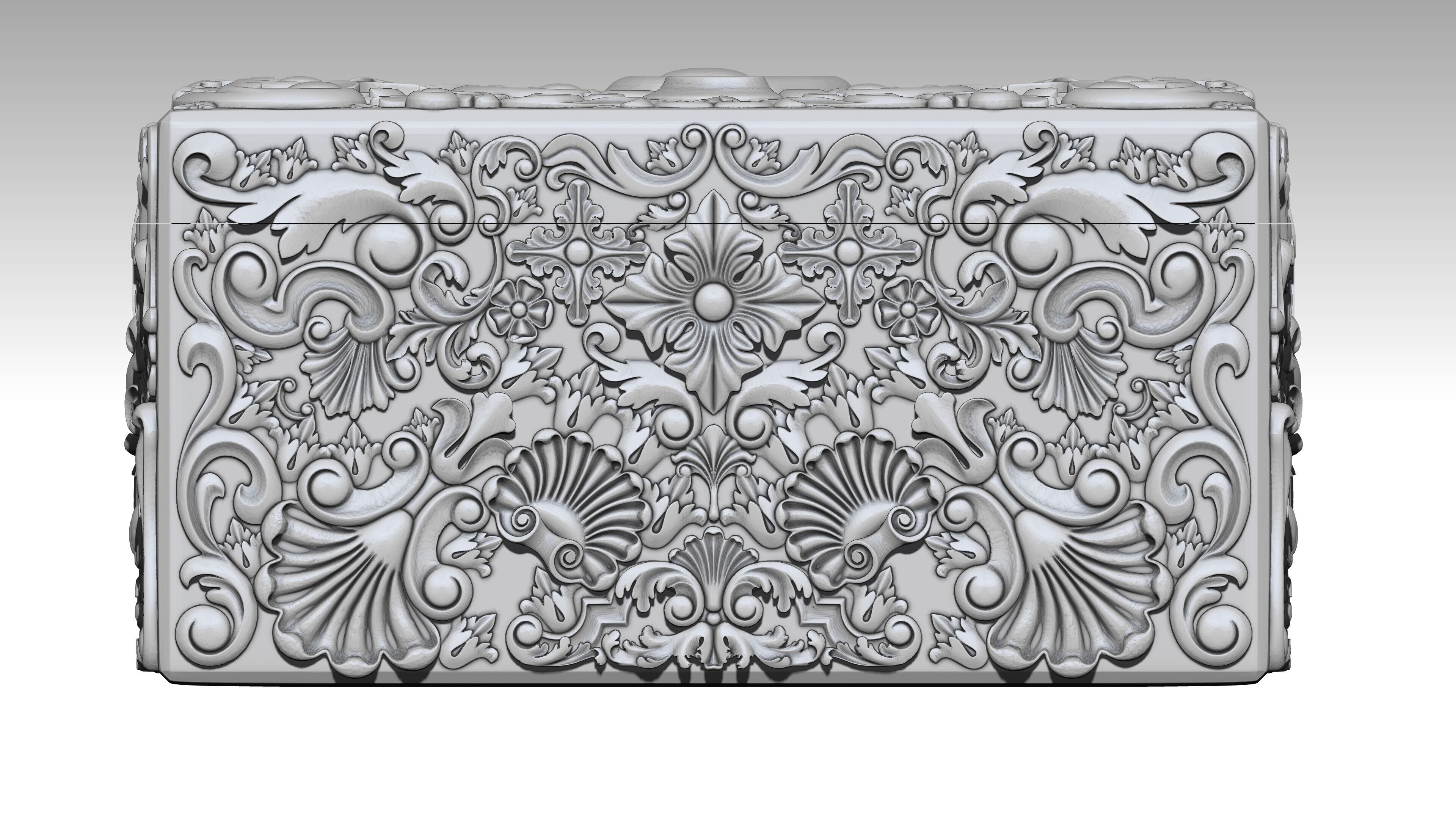 3D Print Ornate Art Nouveau Box Decorative Jewelry Storage 3D print model_6