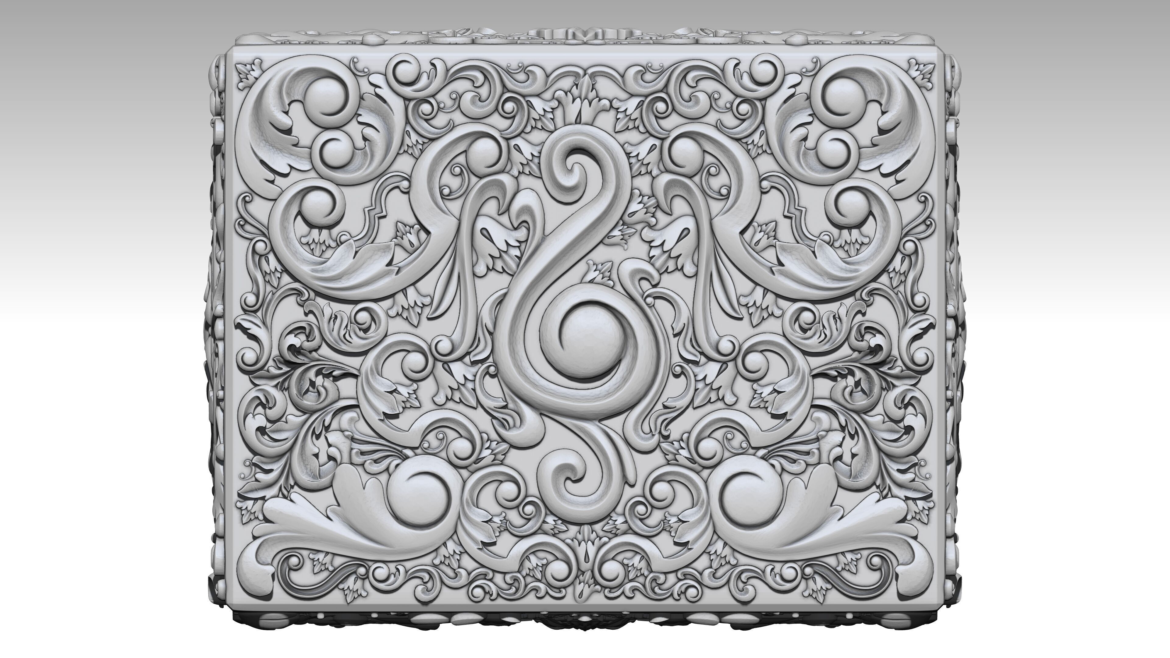 3D Print Ornate Art Nouveau Box Decorative Jewelry Storage 3D print model_9