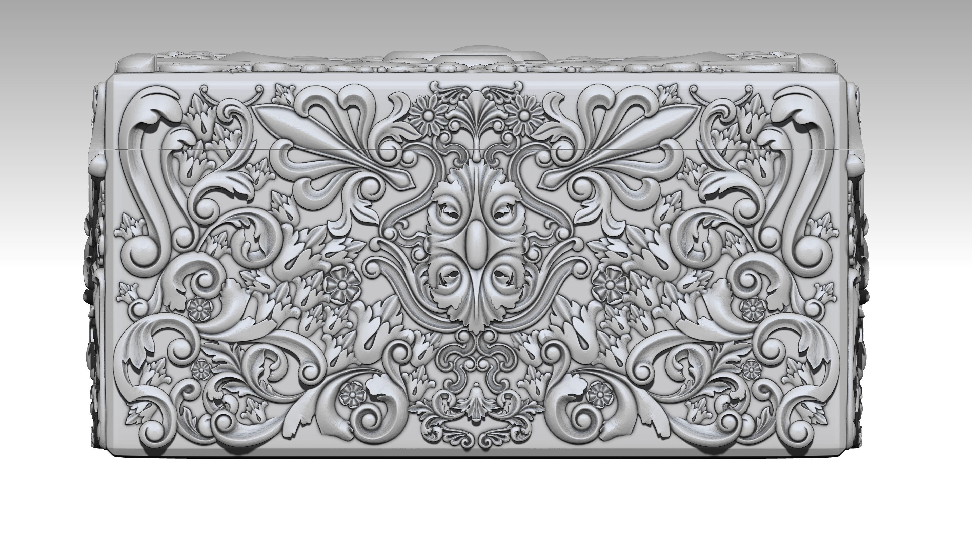 3D Print Ornate Art Nouveau Box Decorative Jewelry Storage 3D print model_7