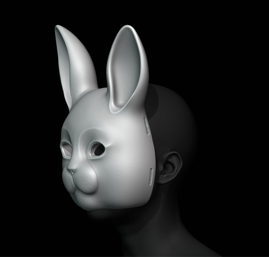 Bunny Mask For 3d Print 3D print model_2