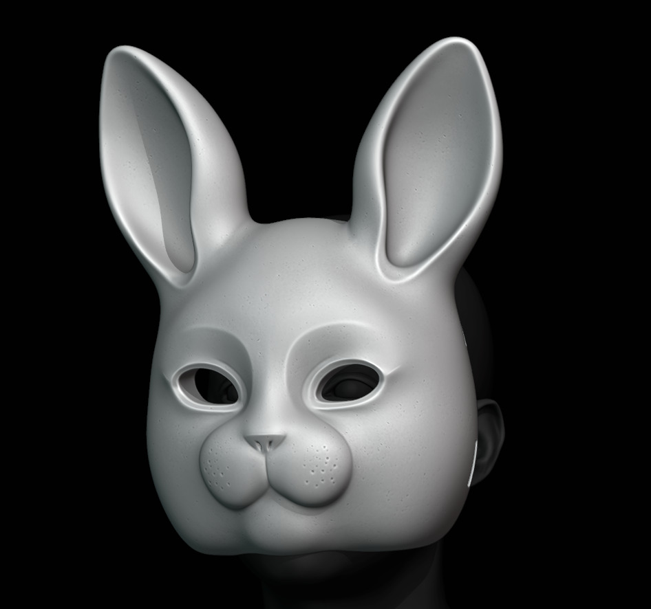 Bunny Mask For 3d Print 3D print model_1