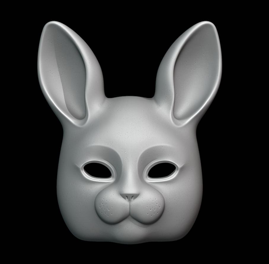 Bunny Mask For 3d Print 3D print model_3