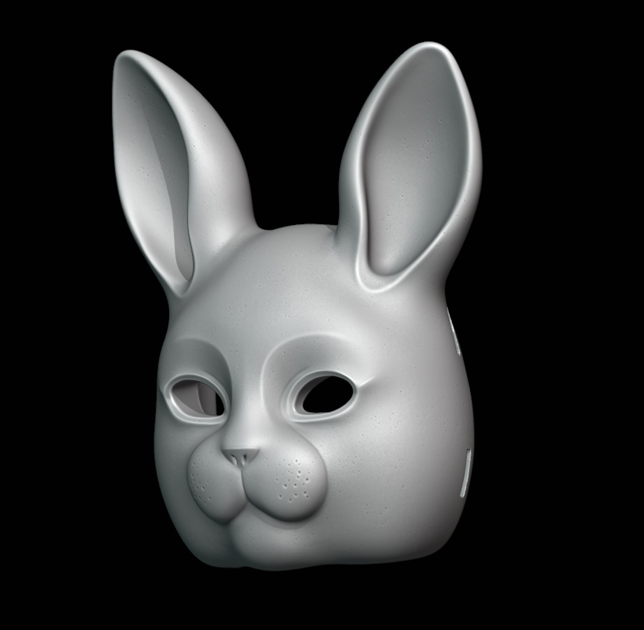 Bunny Mask For 3d Print 3D print model_4