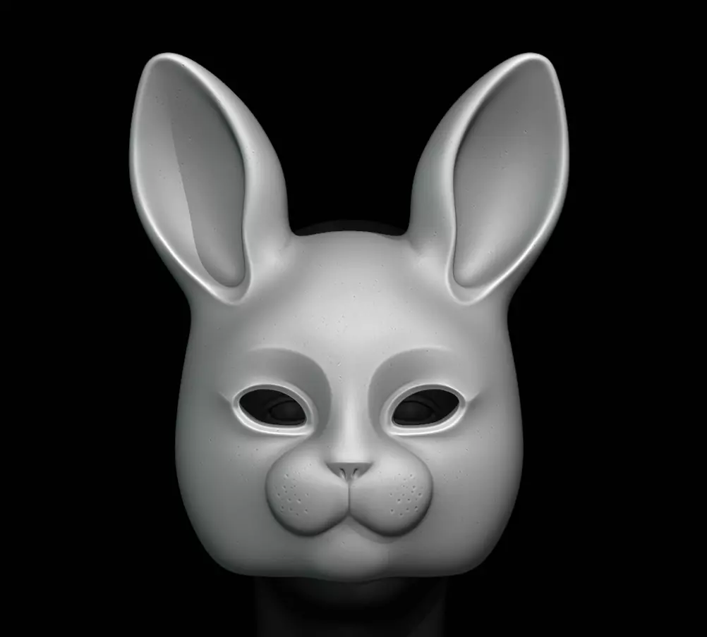 Bunny Mask For 3d Print 3D print model_0