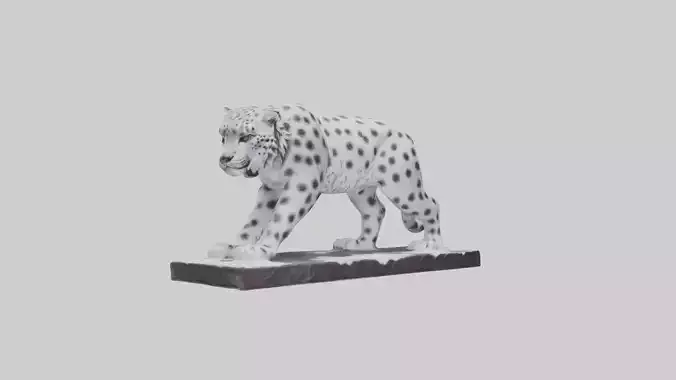 Snow Leopard statue model 3D model