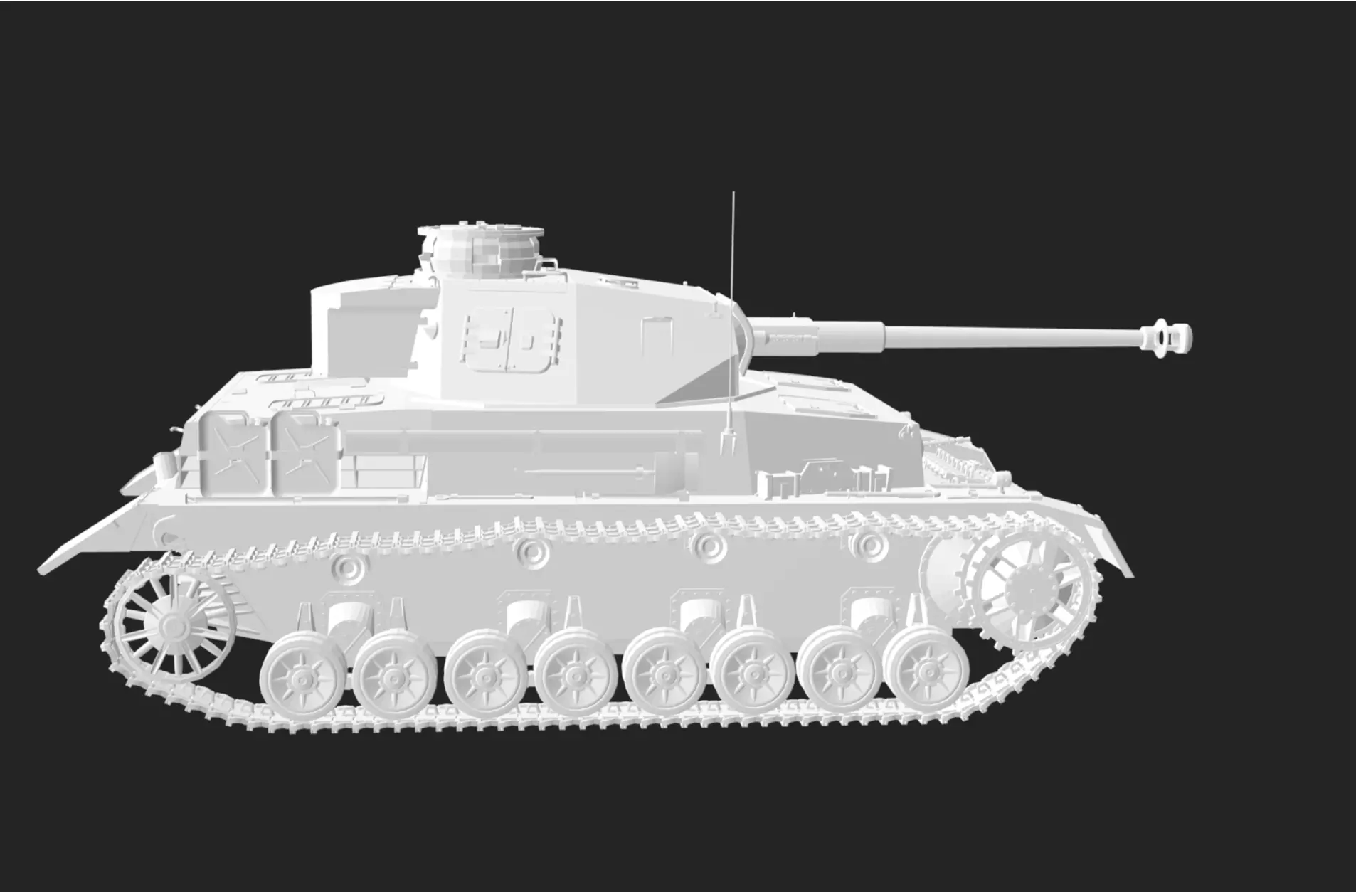3D Printed German Tank Model - STL File 3D print model_0