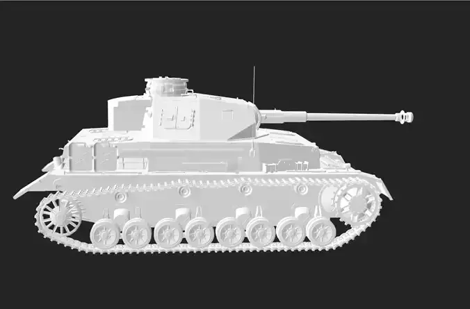 3D Printed German Tank Model - STL File
