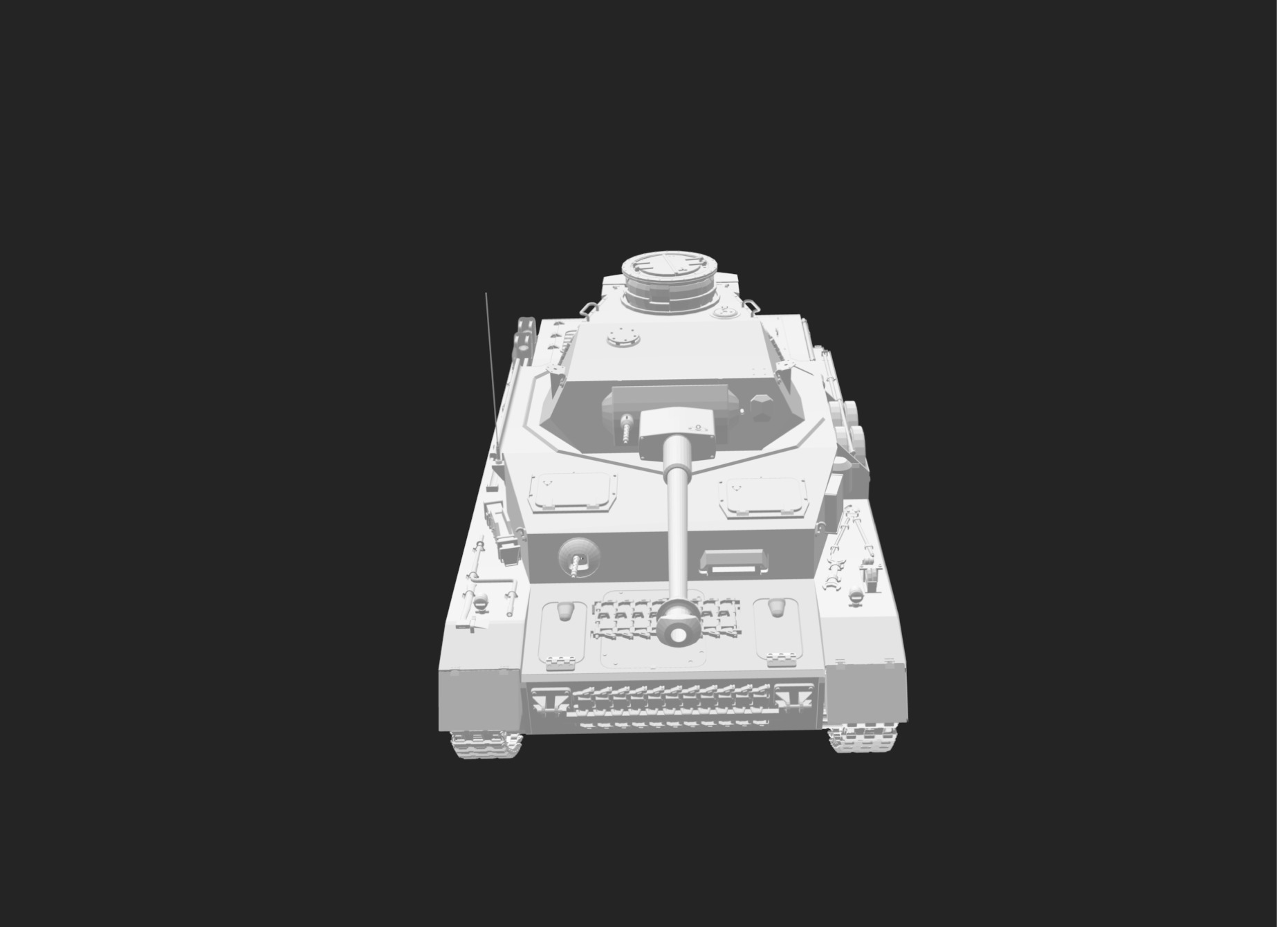 3D Printed German Tank Model - STL File 3D print model_2