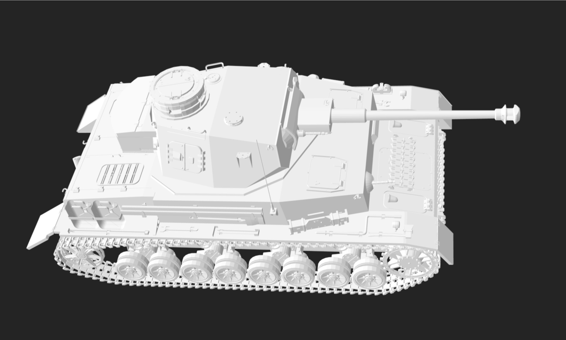 3D Printed German Tank Model - STL File 3D print model_1