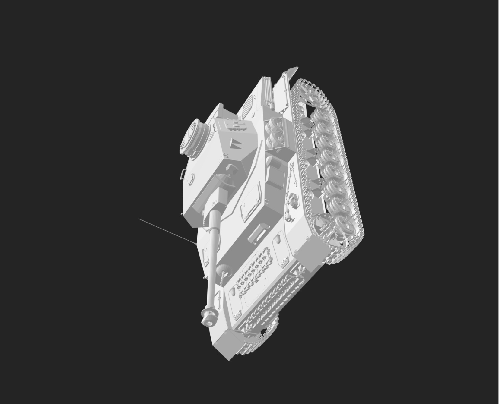 3D Printed German Tank Model - STL File 3D print model_3