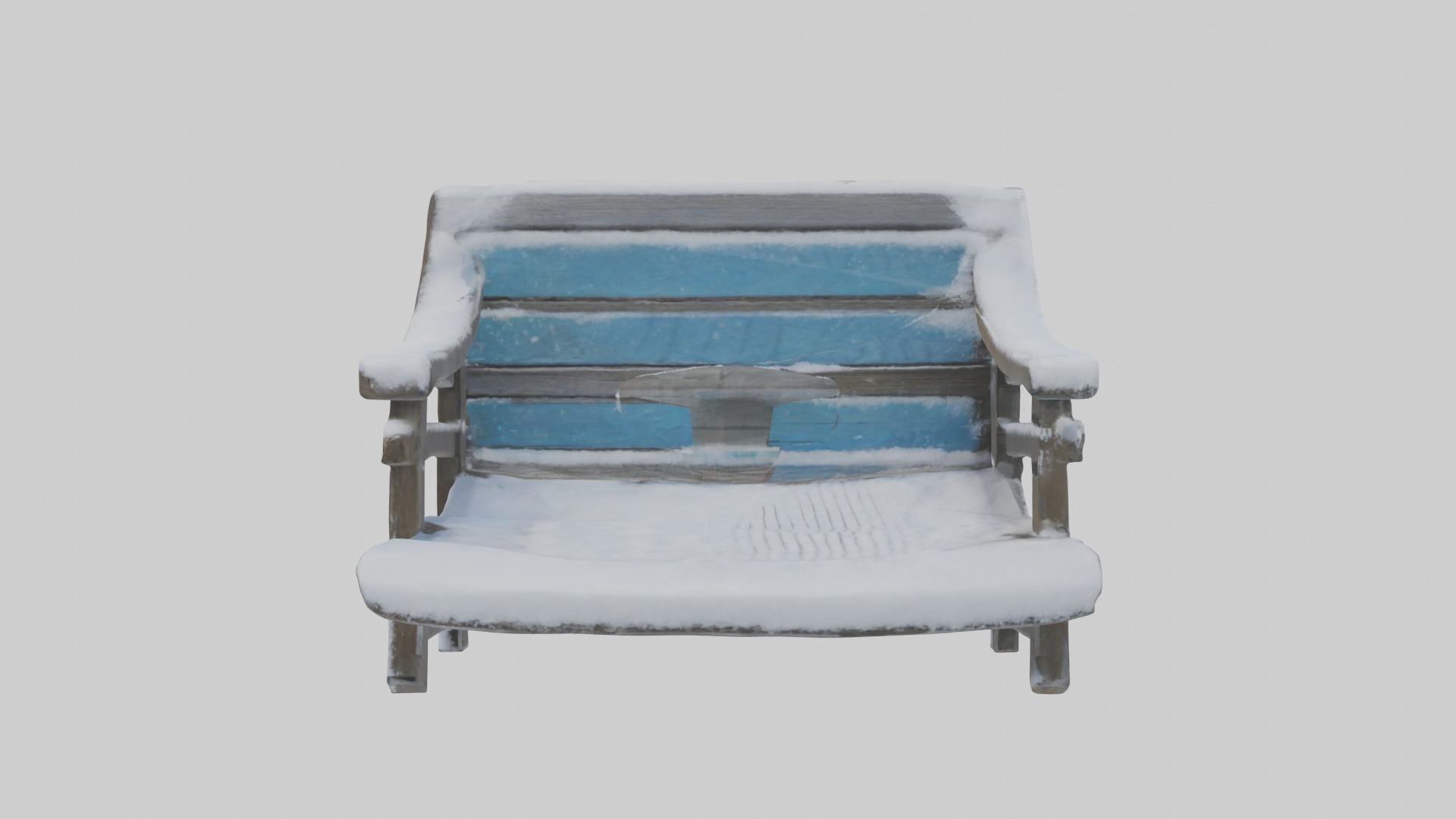 Snowcovered Bench model 3D model_12
