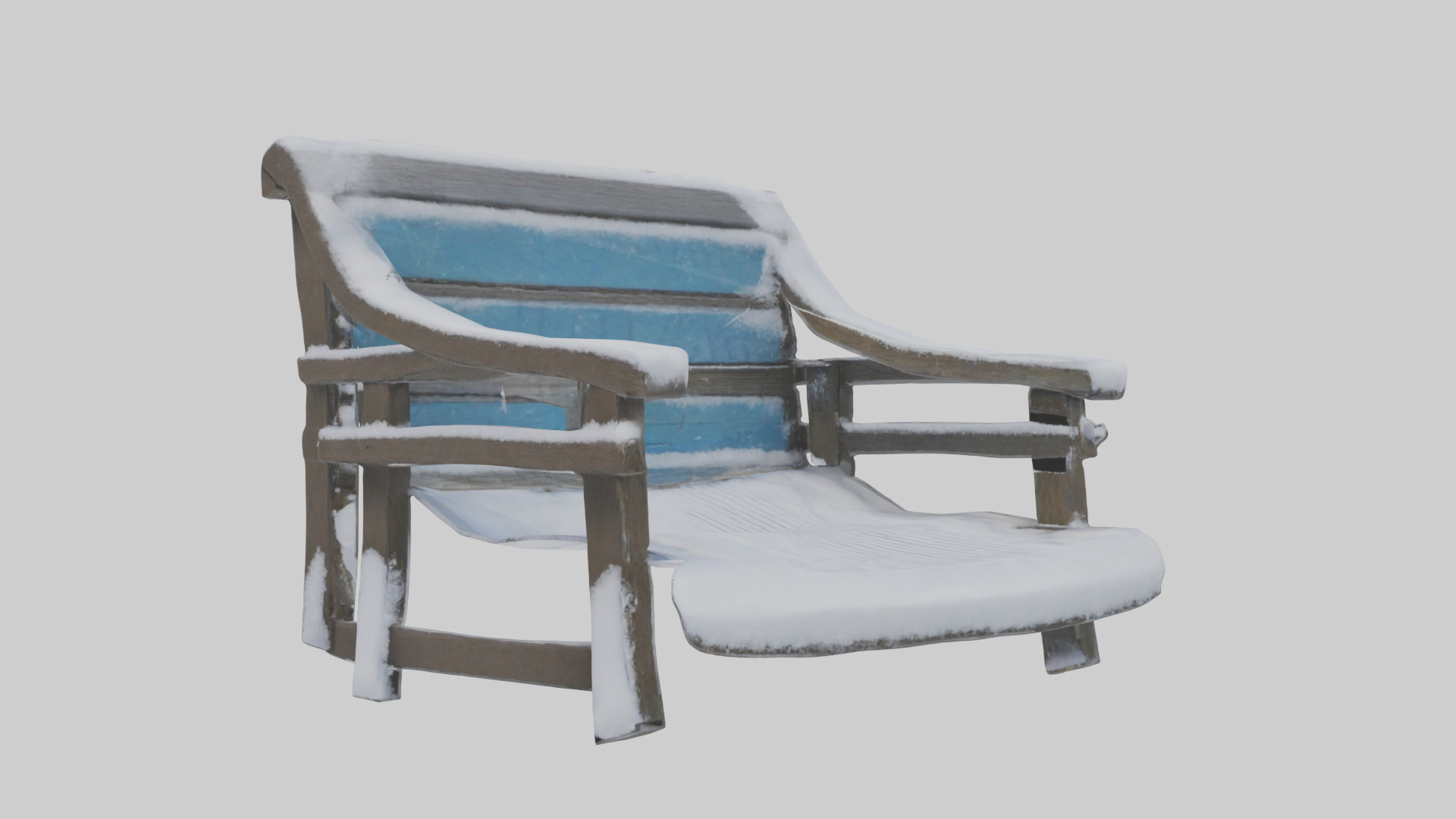 Snowcovered Bench model 3D model_10