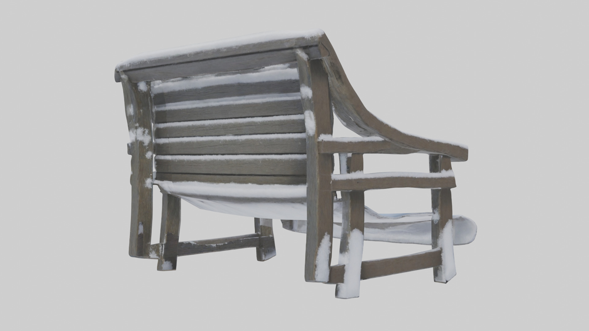 Snowcovered Bench model 3D model_11