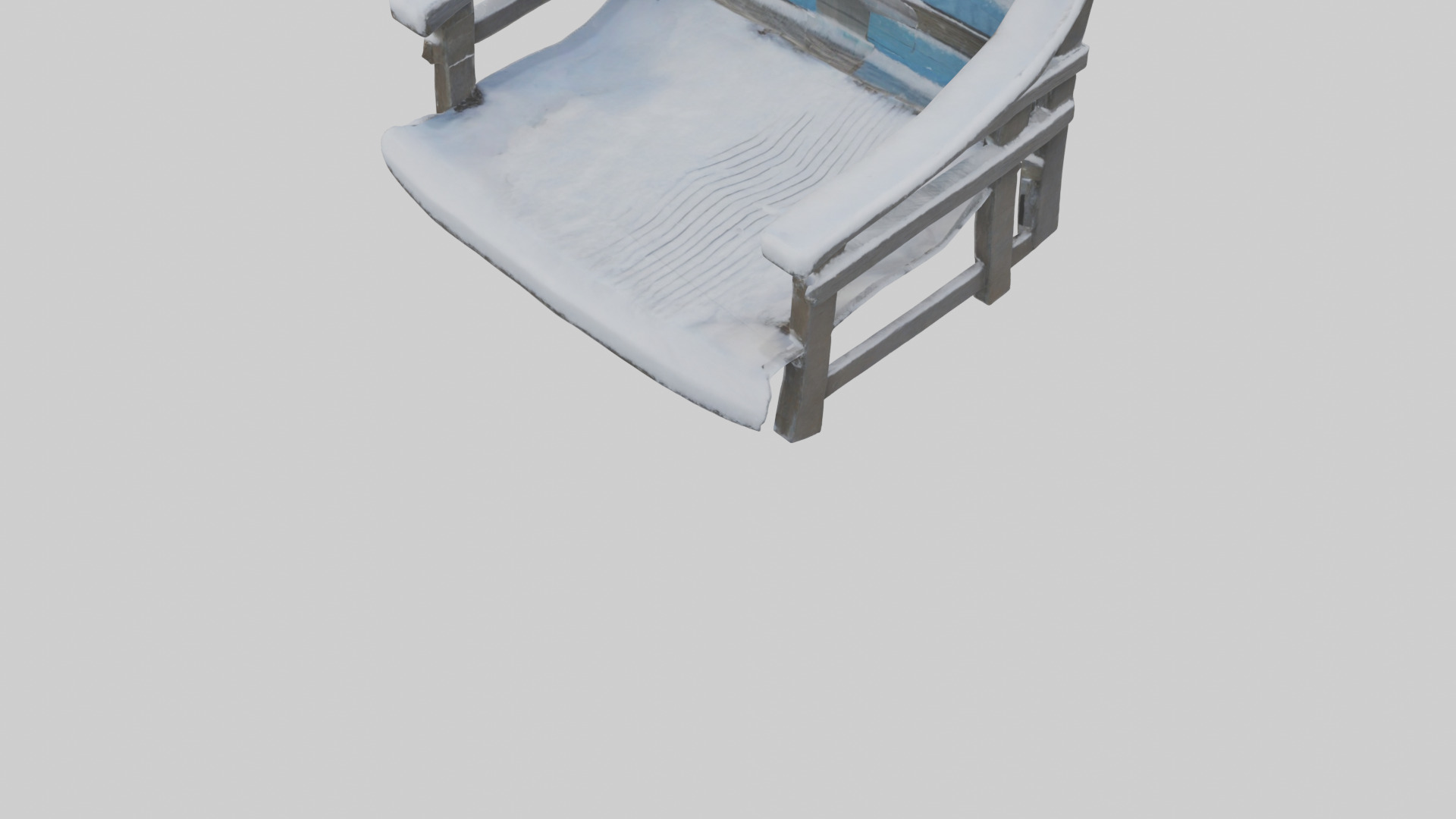 Snowcovered Bench model 3D model_3
