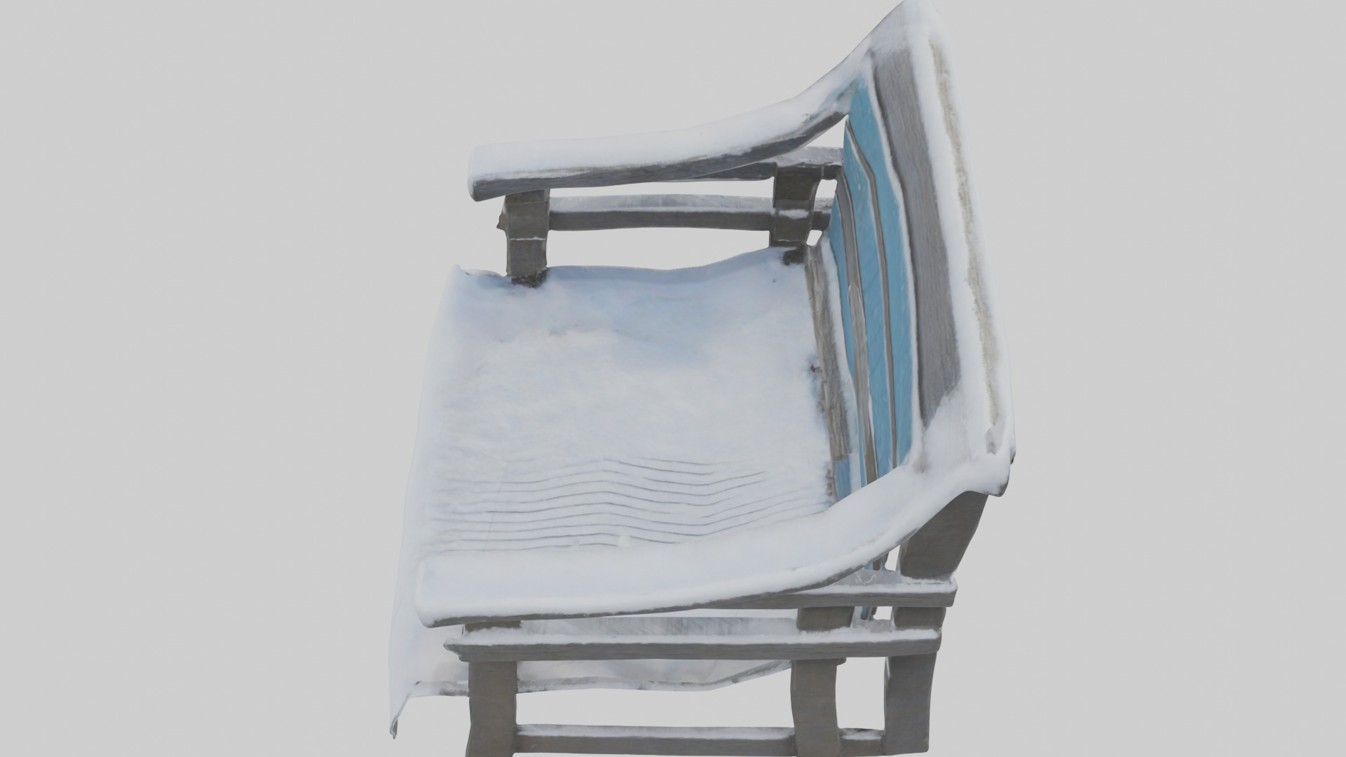 Snowcovered Bench model 3D model_15
