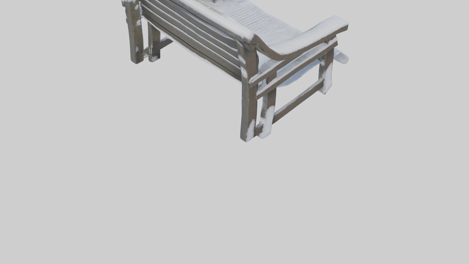 Snowcovered Bench model 3D model_6
