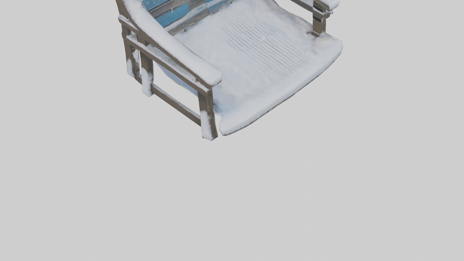 Snowcovered Bench model 3D model_5