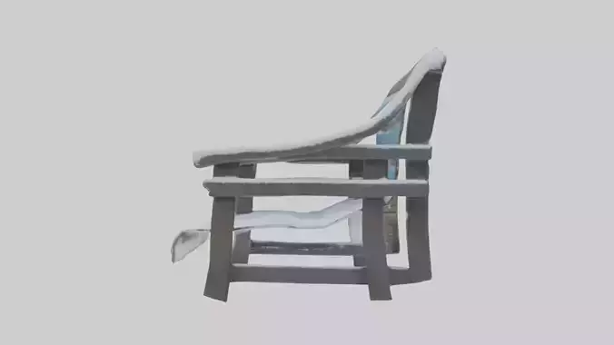 Snowcovered Bench model 3D model