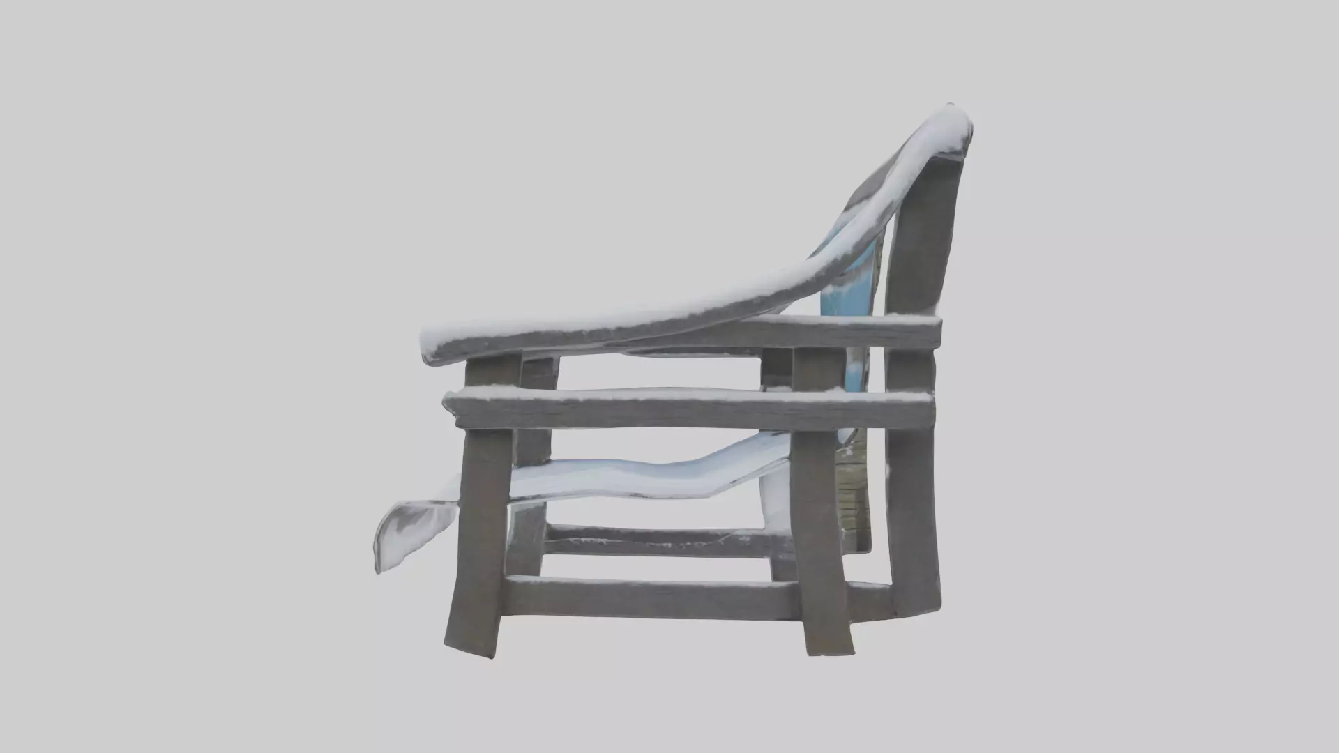 Snowcovered Bench model 3D model_0