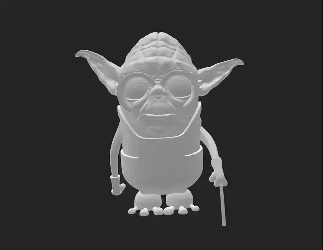 3D Printed Minion Yoda Master Model - STL Files