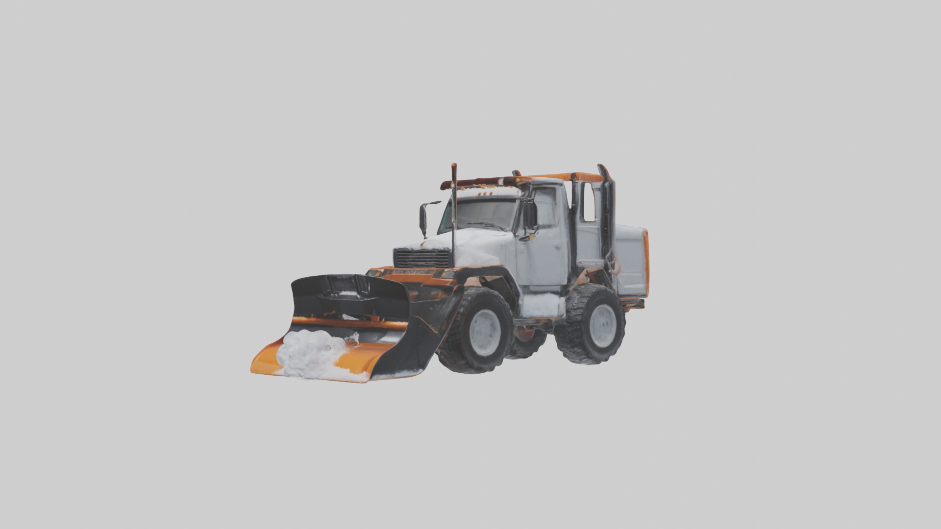Snowplow Truck model 3D model_1