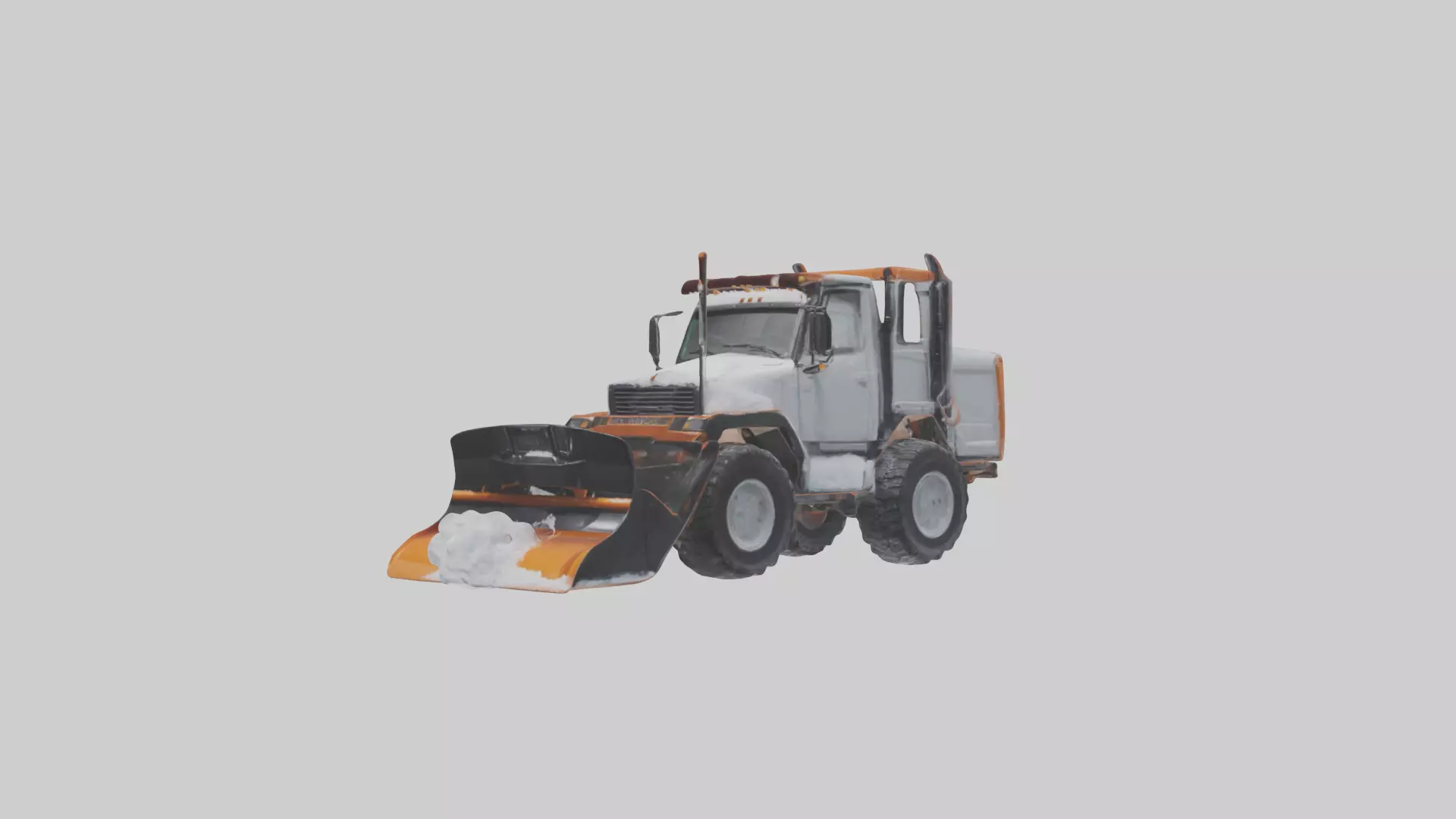Snowplow Truck model 3D model_0
