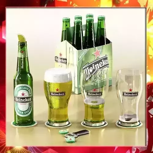 Heineken Beer Collection 3D model