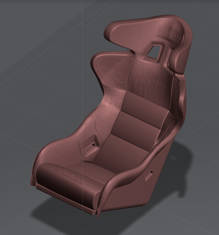 Scaled SPARCO PRO-ADV Ultralight Fiberglass Seat 3D print model_2