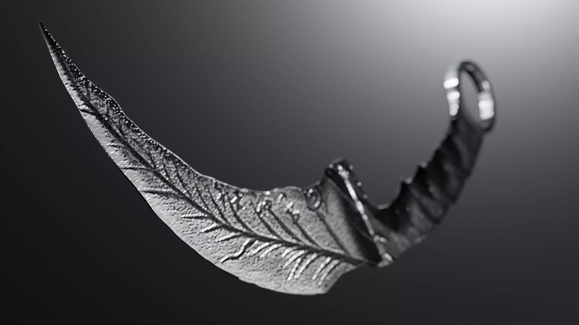 Ornate Karambit Knife 3D Model 3D model