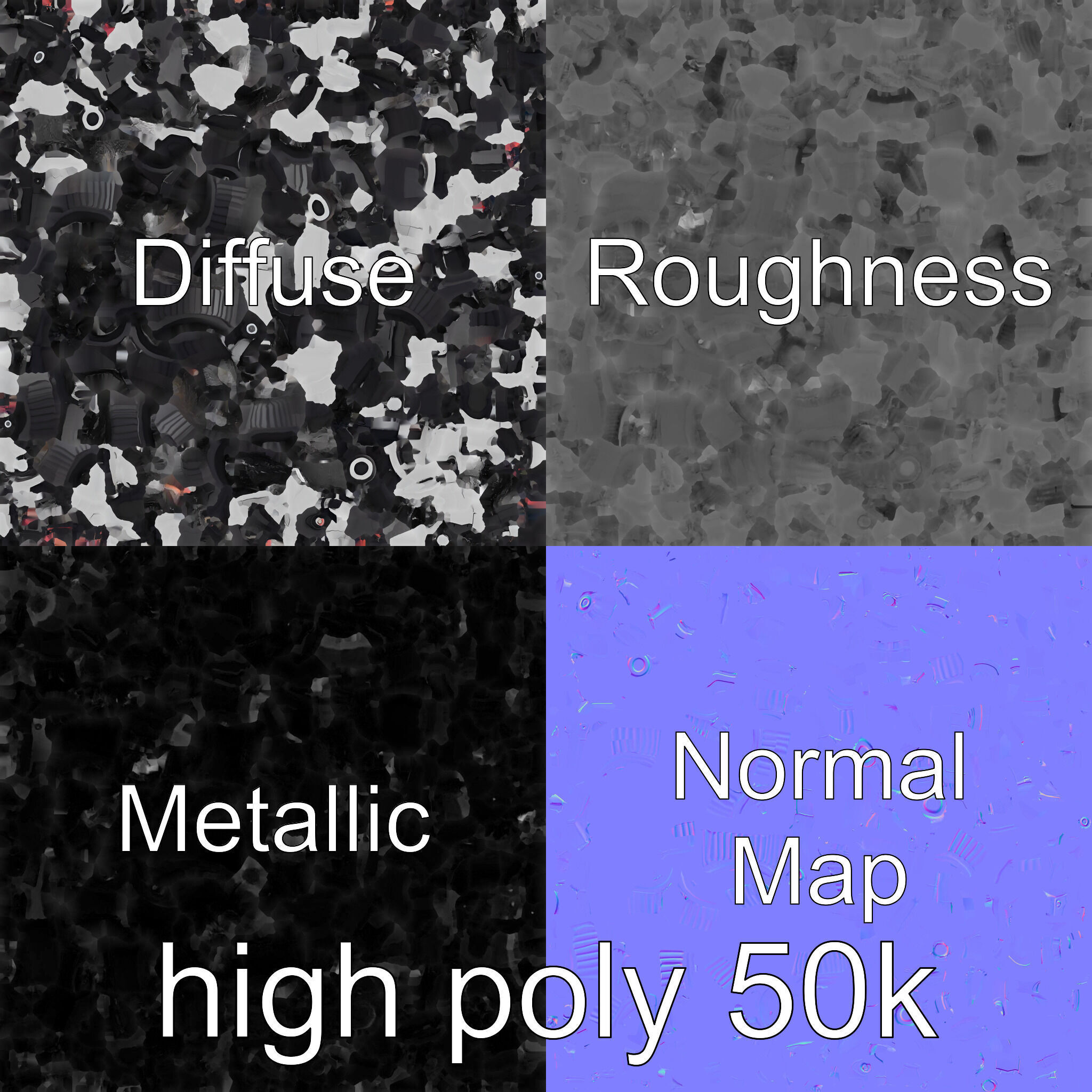 Compact Urban Sweeper Drone model pack Low-poly 3D model_27