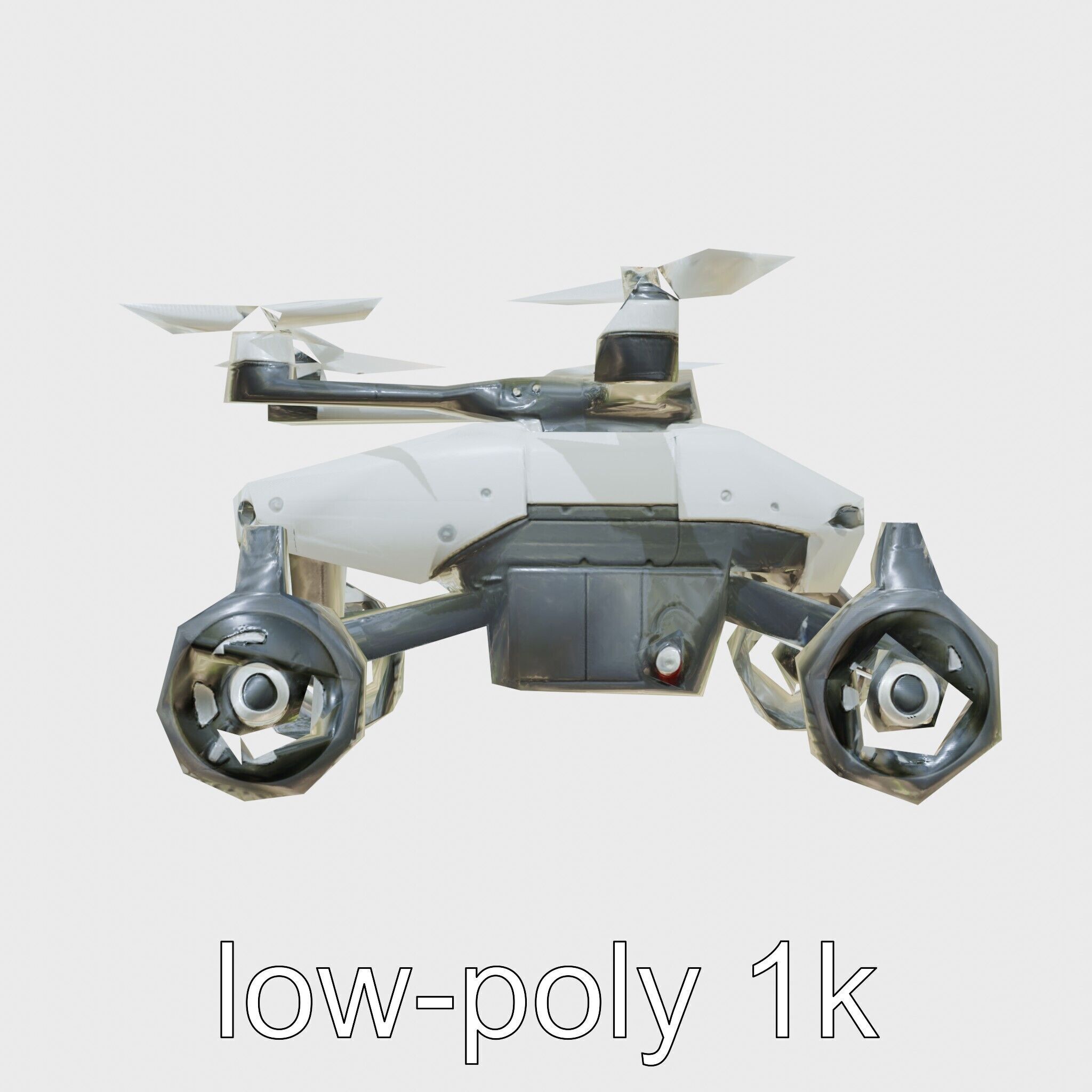 Compact Urban Sweeper Drone model pack Low-poly 3D model_19