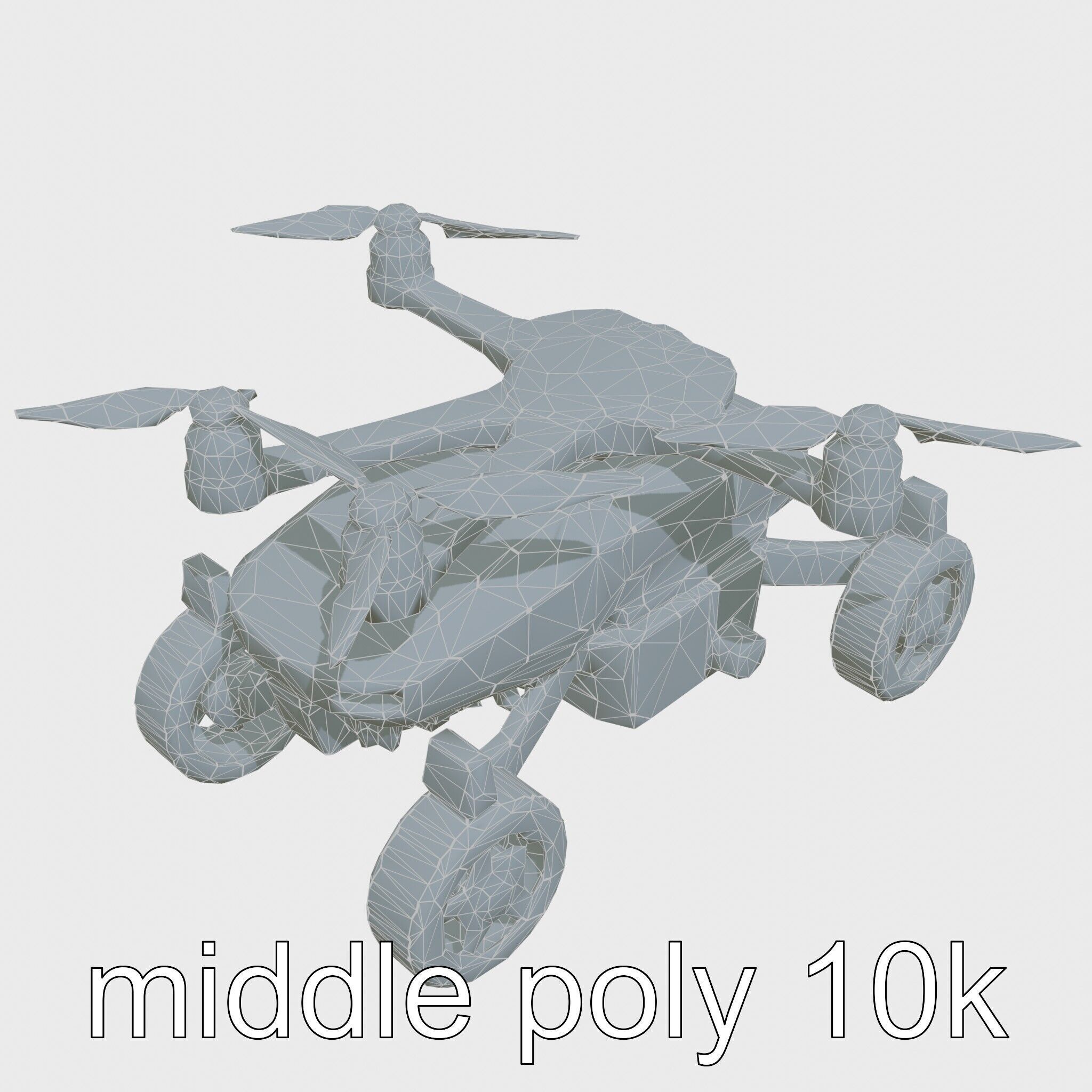 Compact Urban Sweeper Drone model pack Low-poly 3D model_15